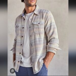 Outerknown The Blanket Shirt Sunrise Mojave Stripe Organic Cotton